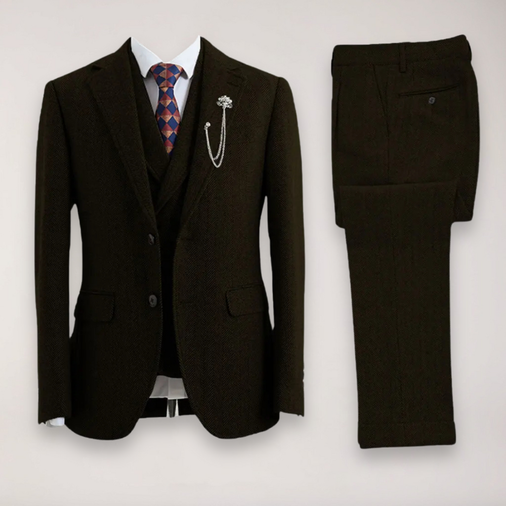 Walter – Tailored Herringbone Suit Jacket - Image 2