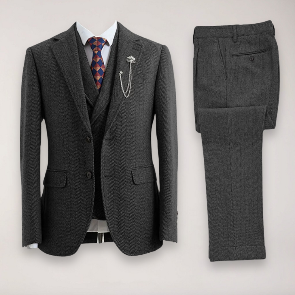 Walter – Tailored Herringbone Suit Jacket - Image 3