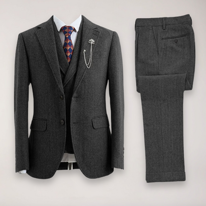 Walter – Tailored Herringbone Suit Jacket - Image 3