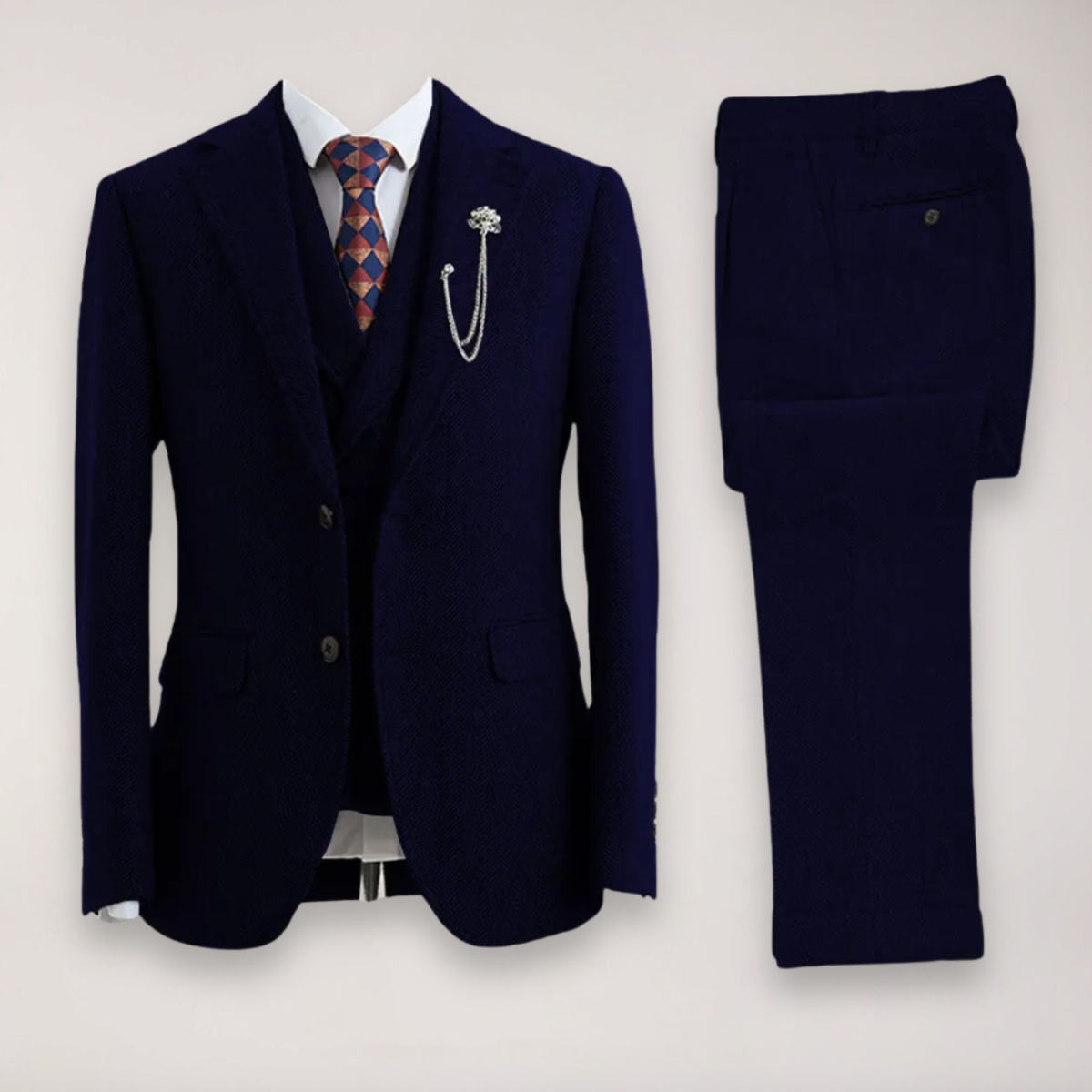 Walter – Tailored Herringbone Suit Jacket - Image 4
