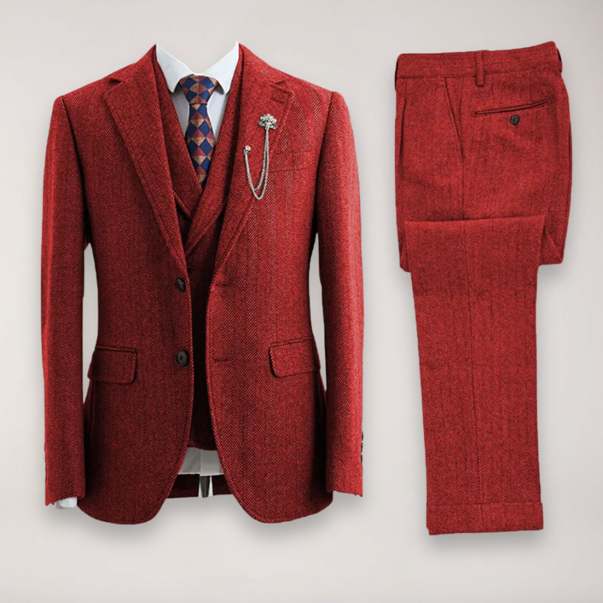 Walter – Tailored Herringbone Suit Jacket - Image 6