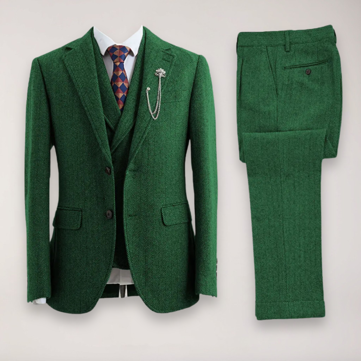 Walter – Tailored Herringbone Suit Jacket - Image 8