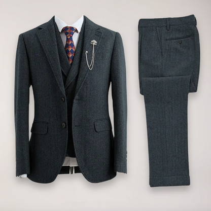 Walter – Tailored Herringbone Suit Jacket - Image 1