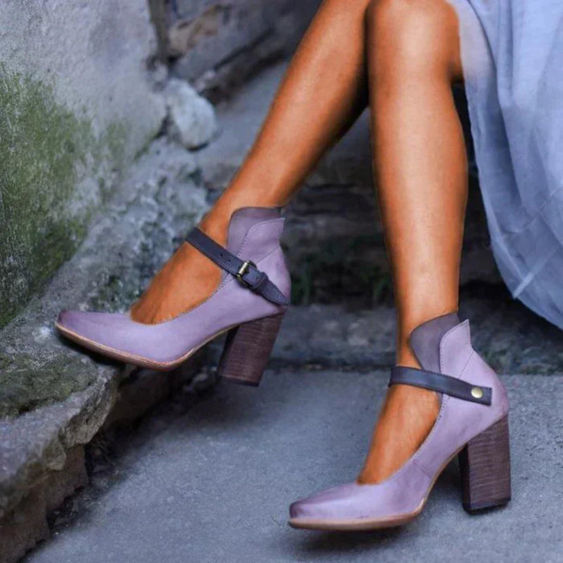 Clara – Women’s Strap Heeled Shoes - Image 1