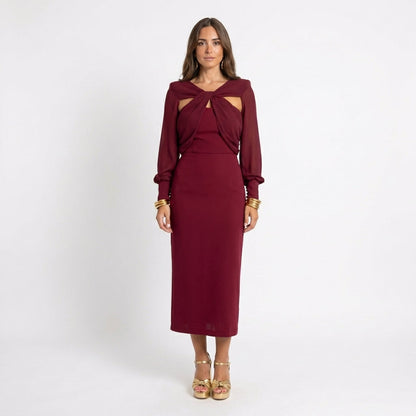 Frieda – Elegant Cut-Out Dress for Women - Image 1