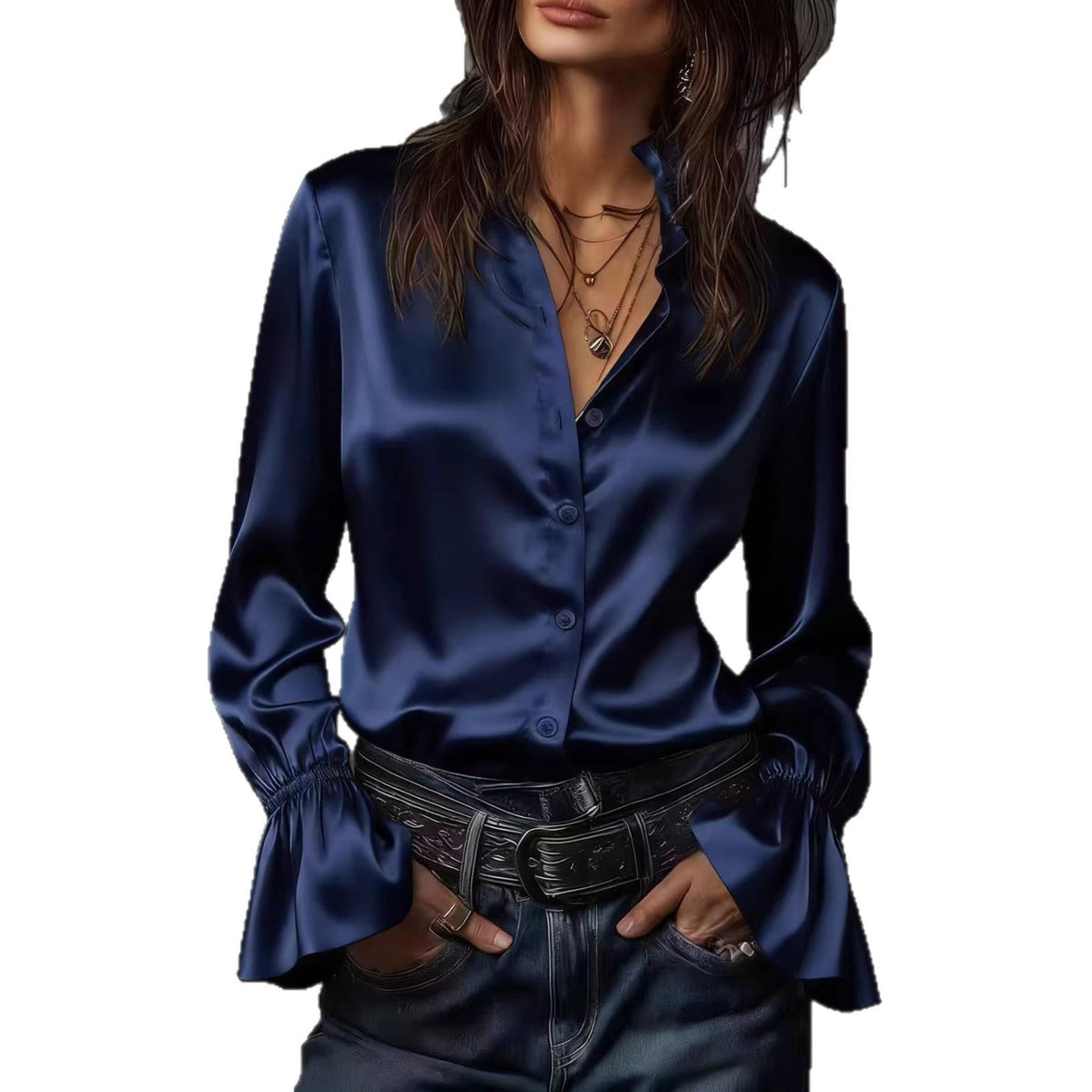 Karin – Women Elegant Silk Blouse - Image 5