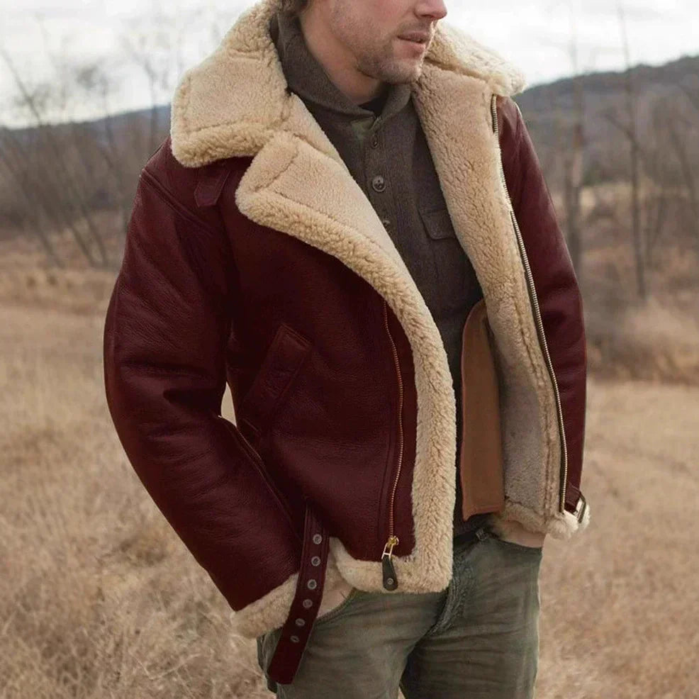 Oskar – Męska Kurtka Pilotka z Kożuszkiem