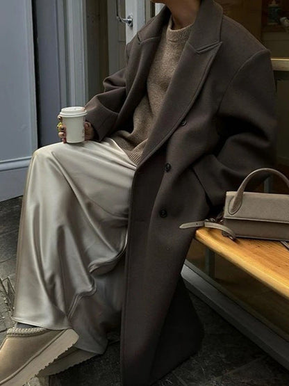 Clara - Płaszcz damski oversize elegancki z kołnierzem