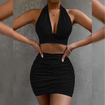 Charlotte – Halter Lace-up Hip Top Dress - Image 4