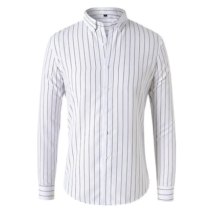 Oliver – Męska koszula w pionowe pasy o eleganckim, dopasowanym kroju