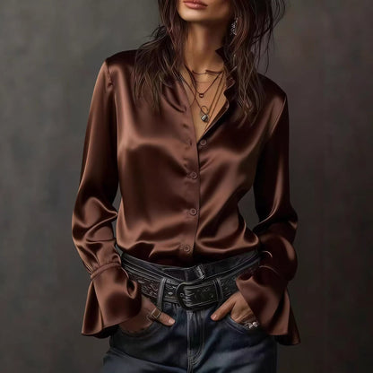 Karin – Women Elegant Silk Blouse - Image 3