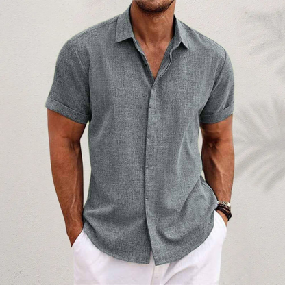 Manuel – Men’s Classic Linen Shirt Shirt - Image 3