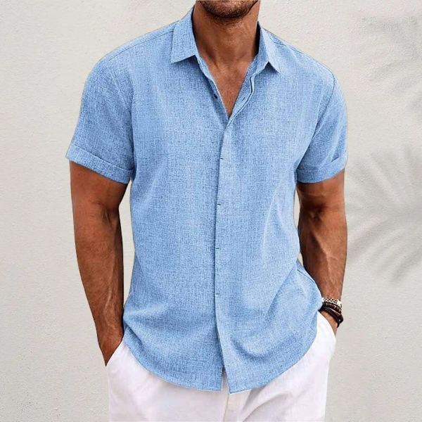 Manuel – Men’s Classic Linen Shirt Shirt - Image 6