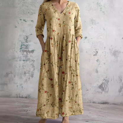 Amelie – Women V-Neck and Floral Pattern Dress - Image 5