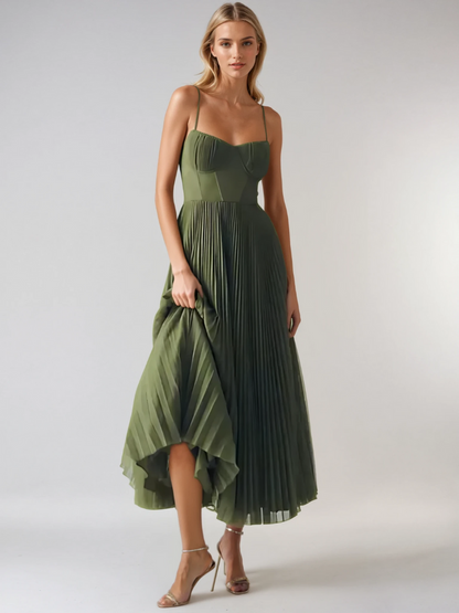 Melanie – Women  Sculpted Pleated Dress - Image 4