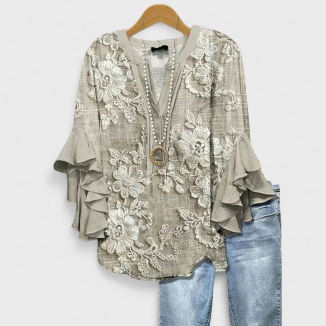 Karina – Women Floral Print Blouse - Image 8
