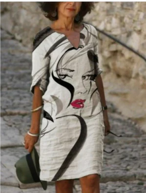 Marie – Midi-Kleid für Damen mit Blumenmuster und V-Ausschnitt - Image 6