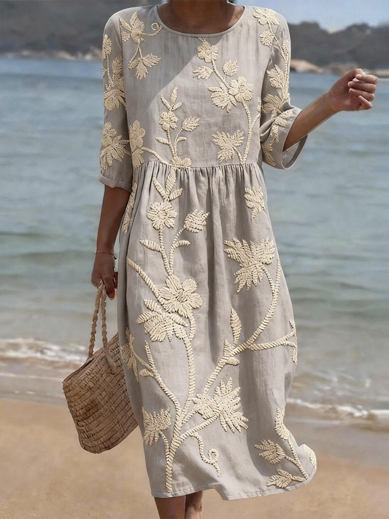 Sophia – Floral Round Neck Dress - Image 6