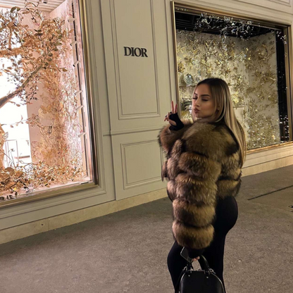 Sienna – Damska elegancka zimowa sztuczna futrzana kurtka