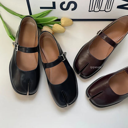 Anja – Leather Mary Jane Shoes with Strap for Women - Image 4