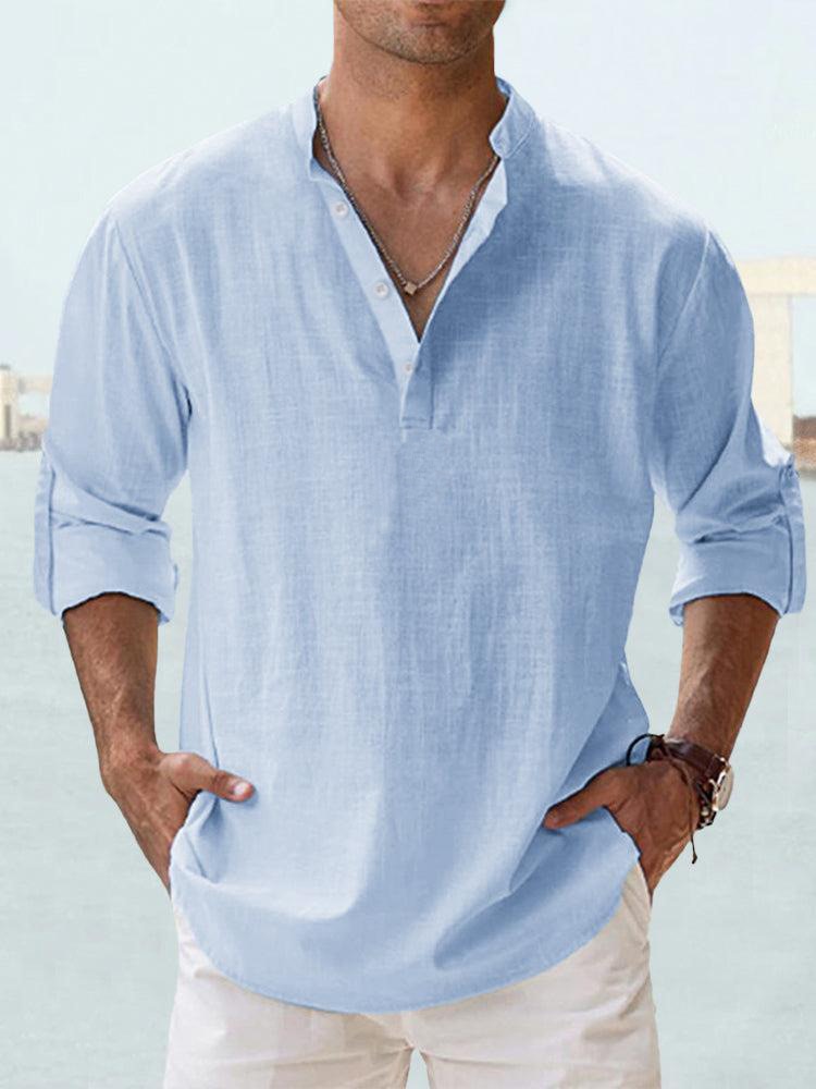 Markus – Casual Henley Summer Shirt Shirt for Men - Image 6