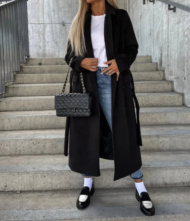 Karolina – Damski Długi Elegancki Płaszcz