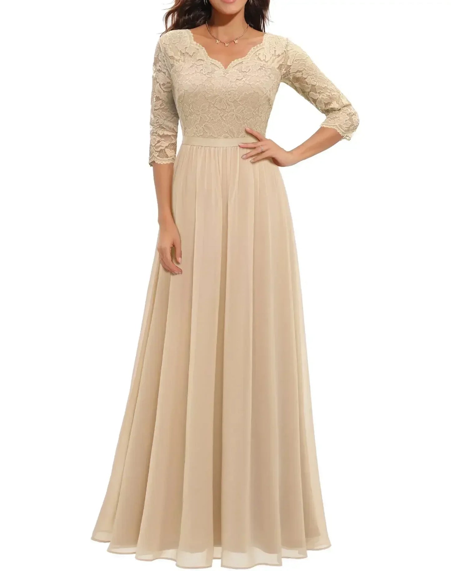 Sandra – Women Elegant Lace Evening Dress - Image 1