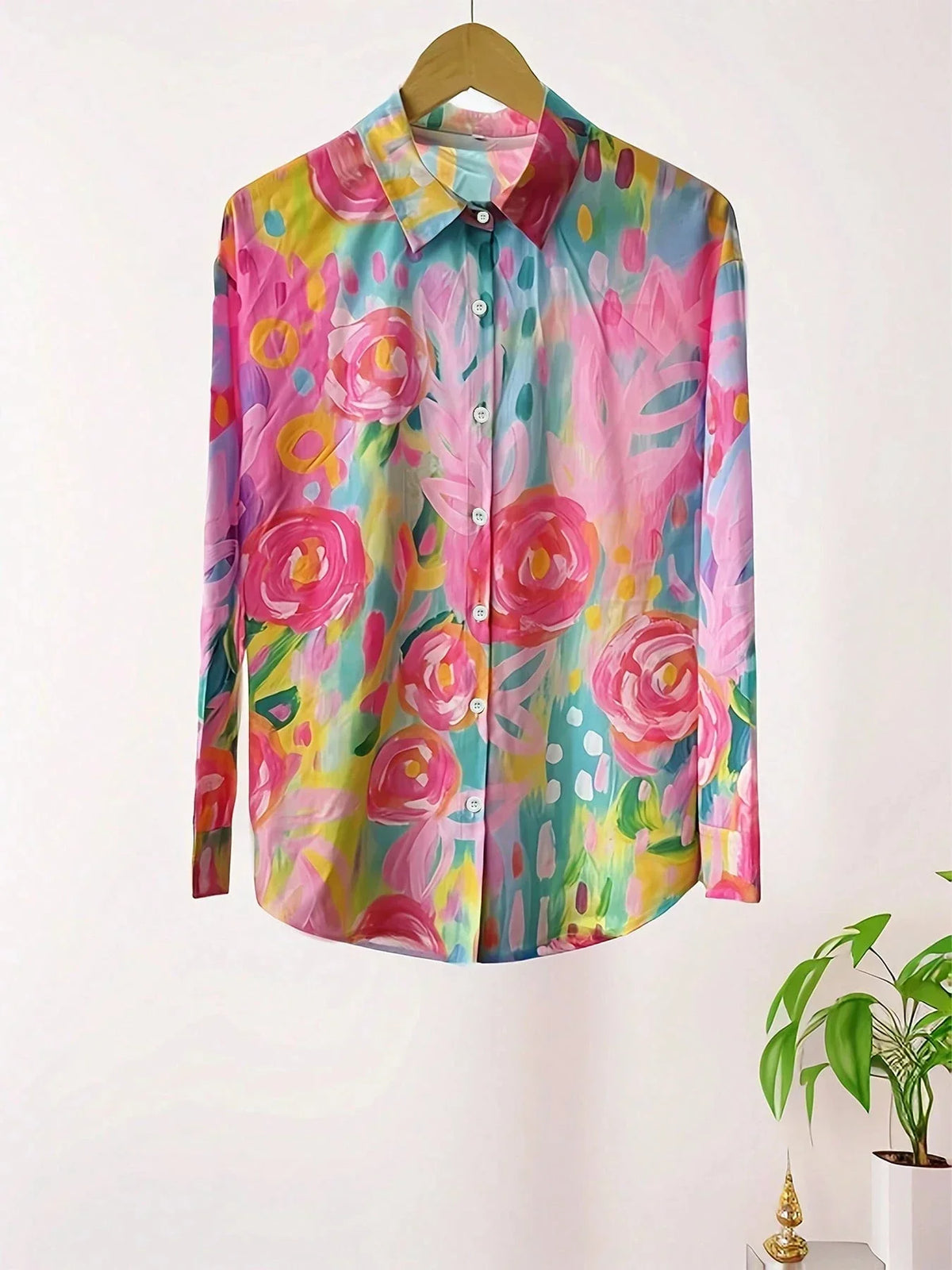 Daniela – Floral Button Front Blouse - Image 7