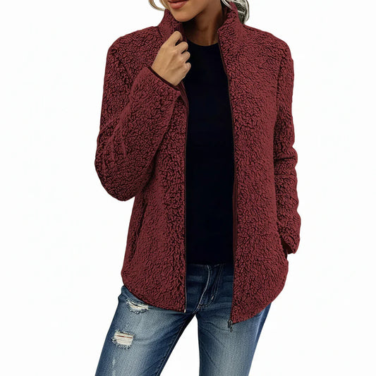 Sophie – Miękka kurtka damska z dzianiny o casualowym kroju