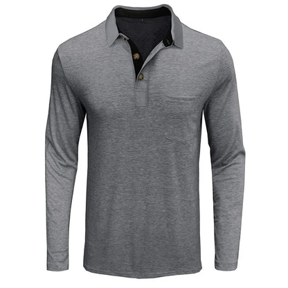 Kevin – Stylish Long Sleeve Polo Shirt - Image 2