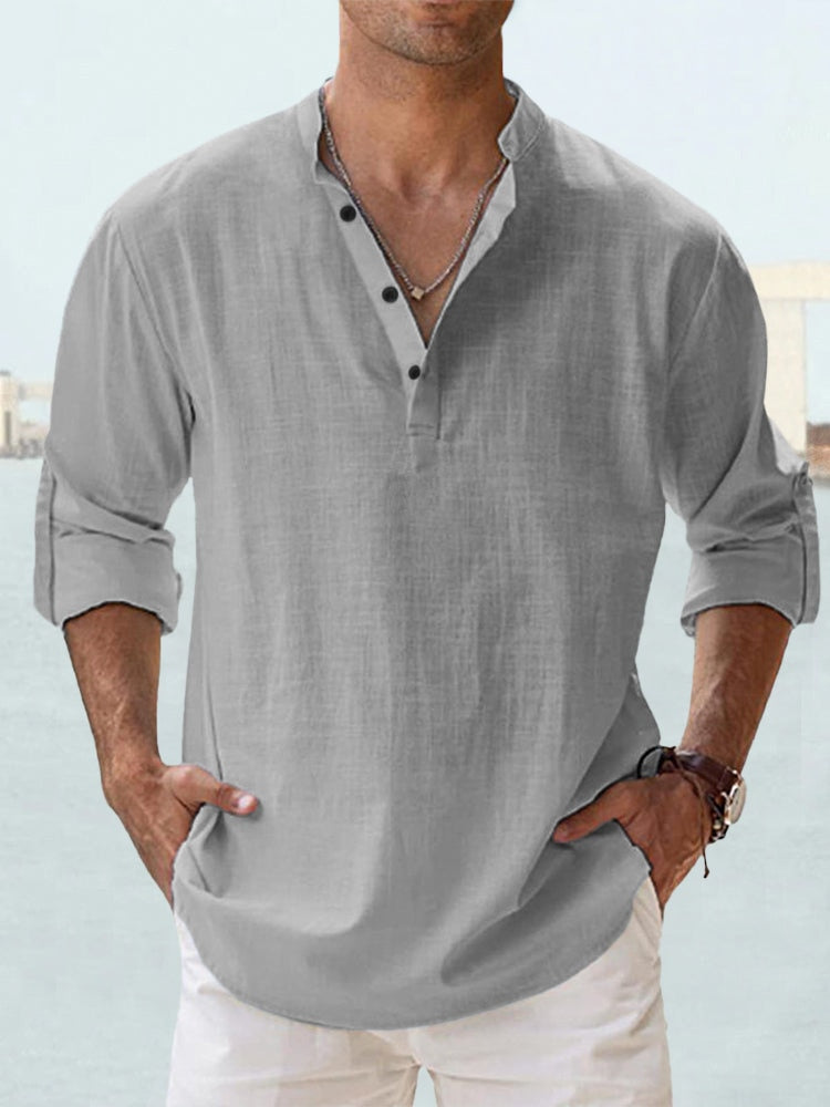 Markus – Casual Henley Summer Shirt Shirt for Men - Image 8