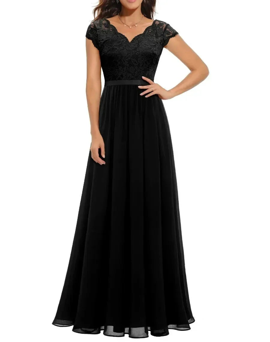 Sandra – Women Elegant Lace Evening Dress - Image 5