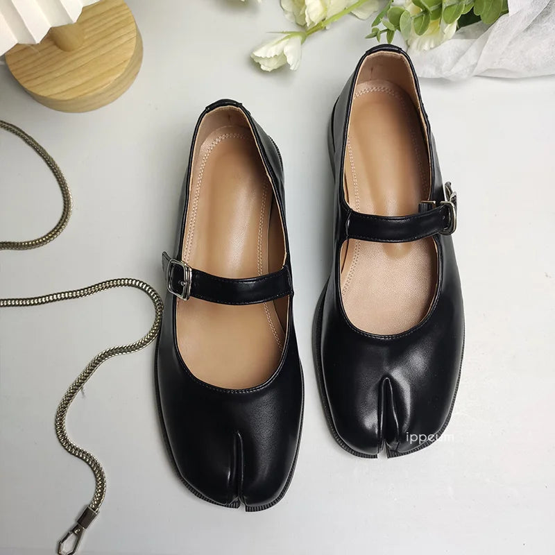 Anja – Leather Mary Jane Shoes with Strap for Women - Image 2