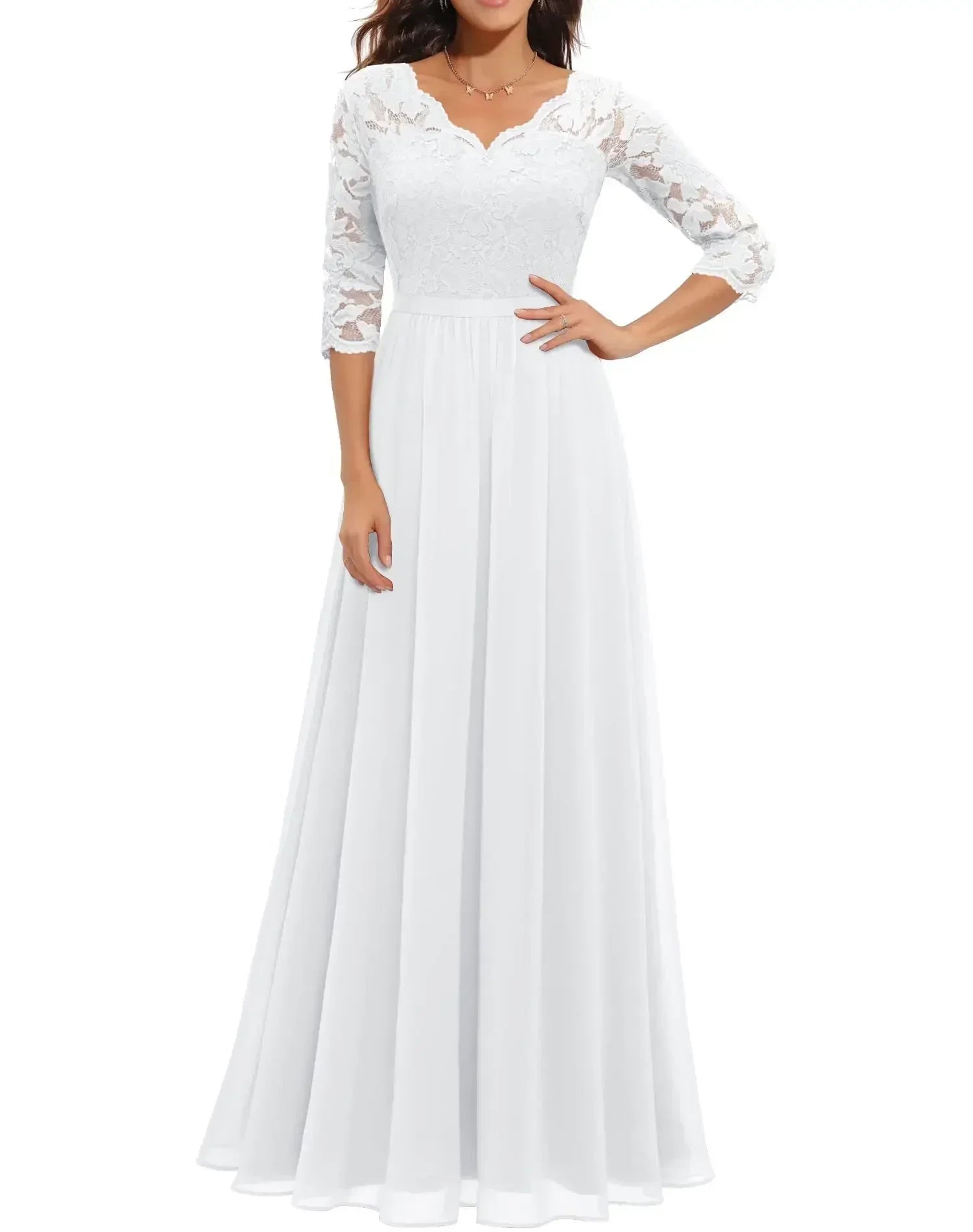 Sandra – Women Elegant Lace Evening Dress - Image 7