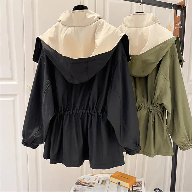 Eliza – Damska kurtka z nowoczesnym, warstwowym krojem i szerokim kołnierzem