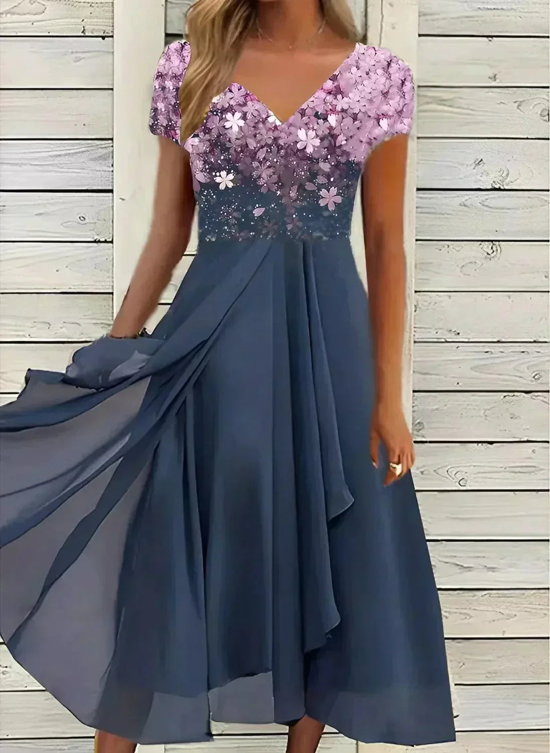 Lena – Elegant Chiffon Party Dress for Women - Image 4