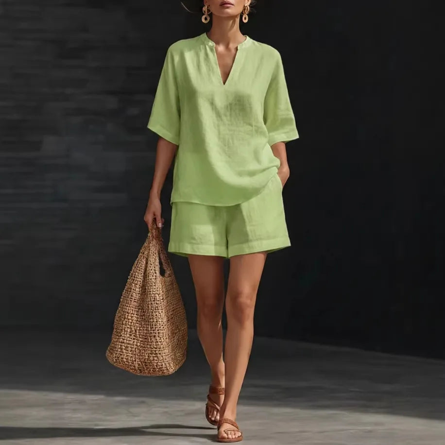 Lina – Elegant Blouse and Shorts set  - Image 12