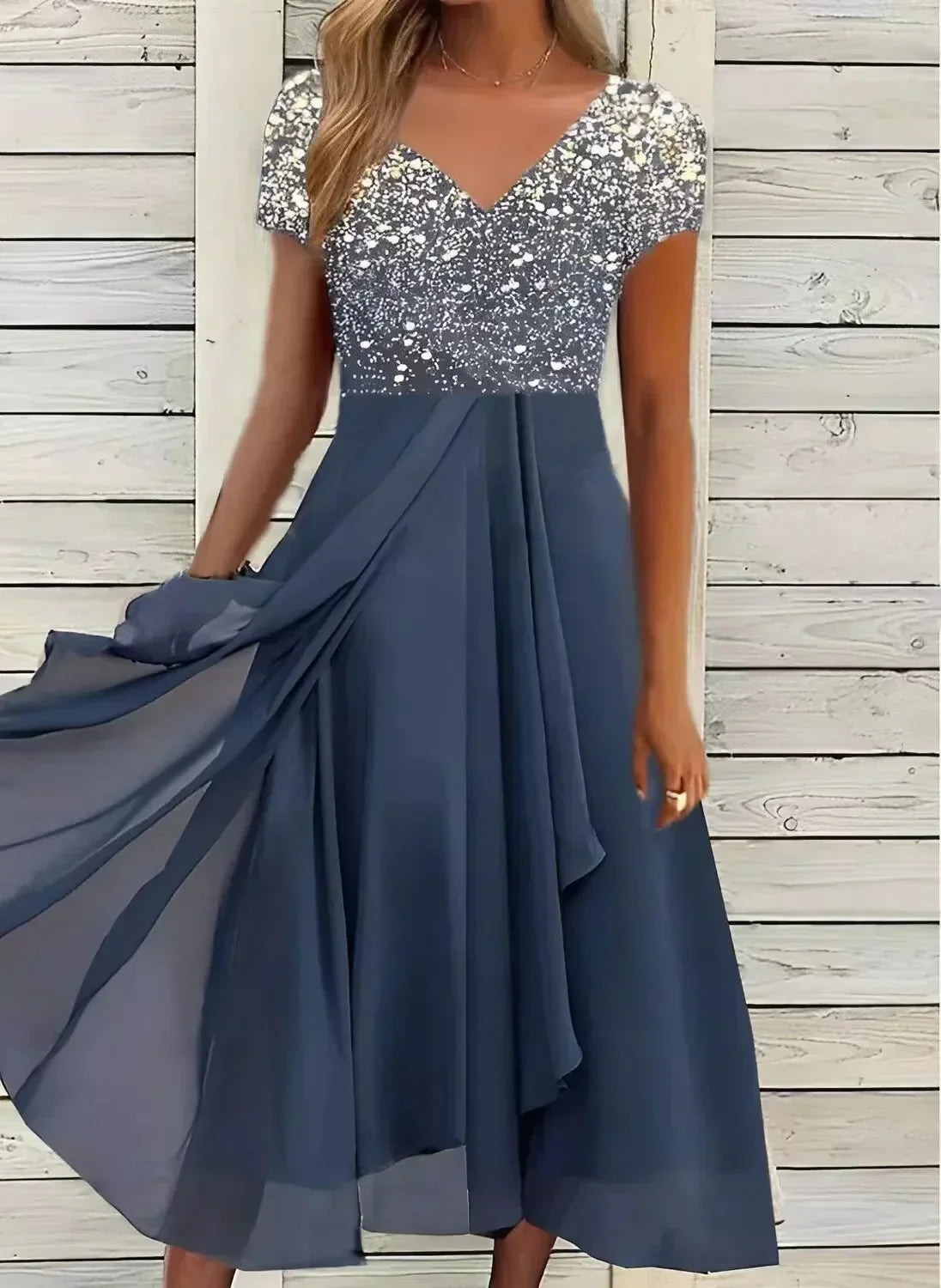 Lena – Elegant Chiffon Party Dress for Women - Image 5