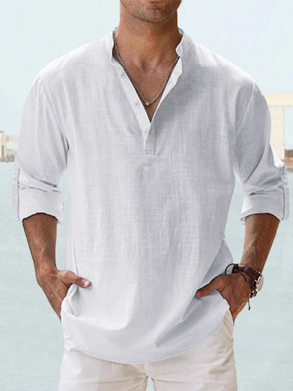 Markus – Casual Henley Summer Shirt Shirt for Men - Image 9