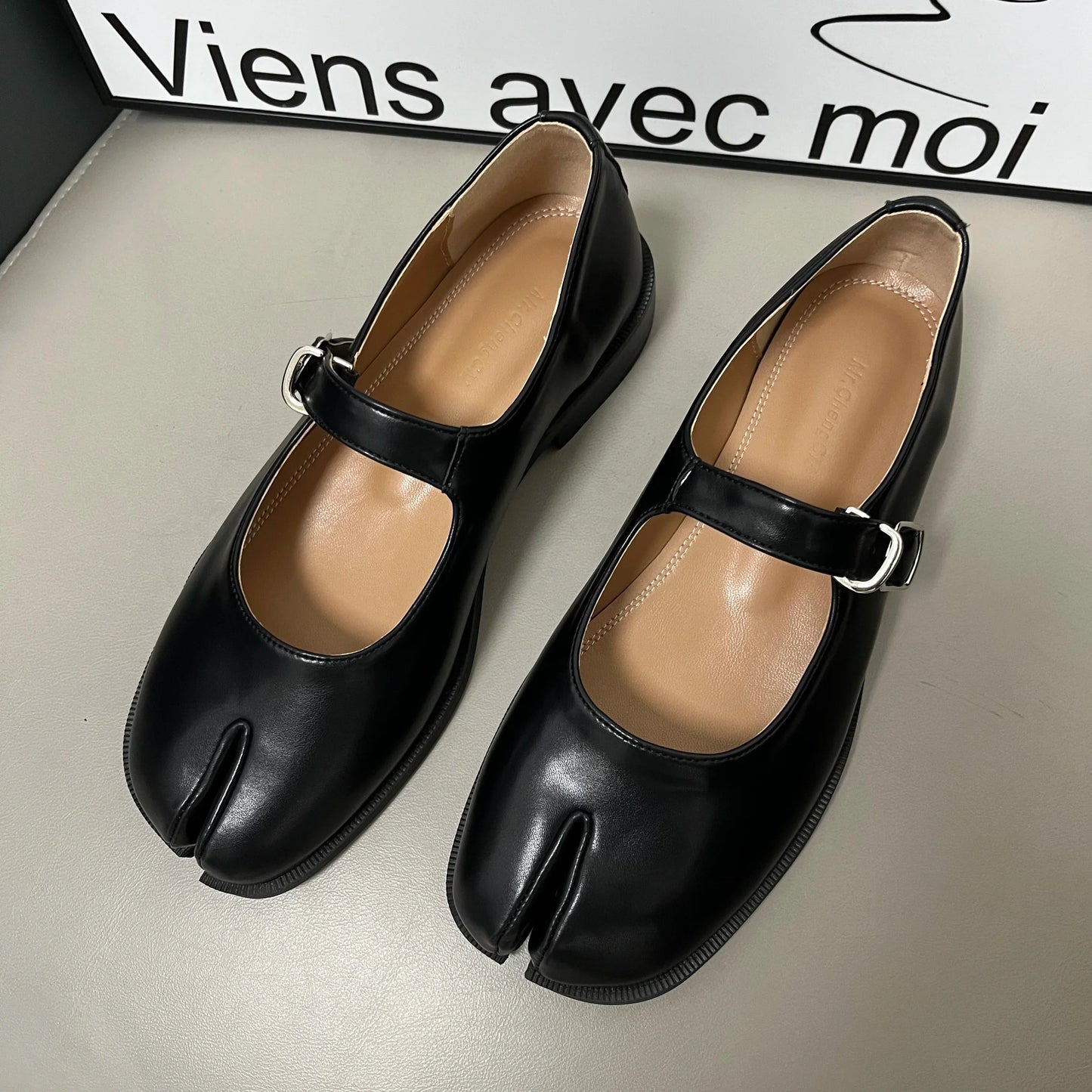Anja – Leather Mary Jane Shoes with Strap for Women - Image 8