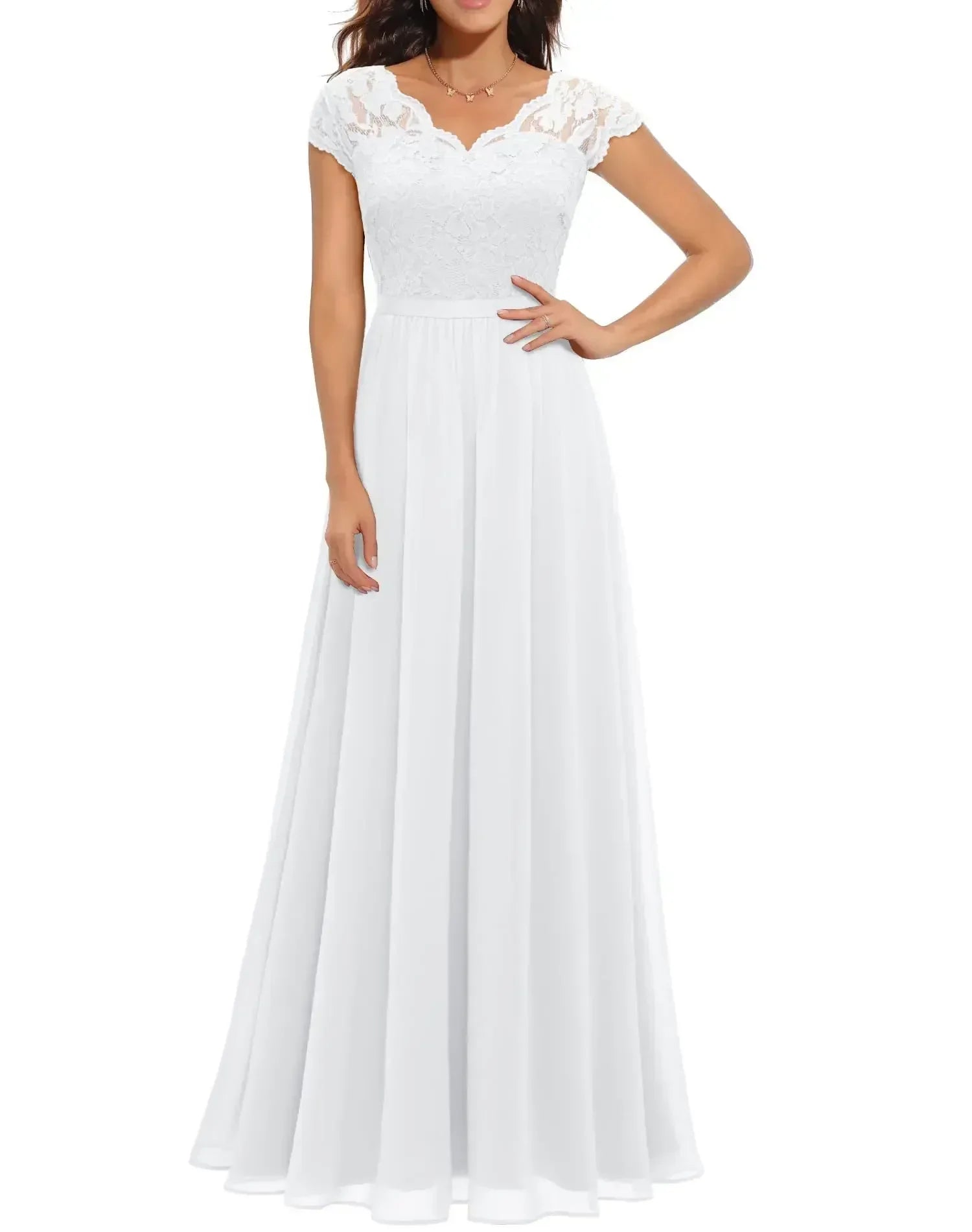 Sandra – Women Elegant Lace Evening Dress - Image 9