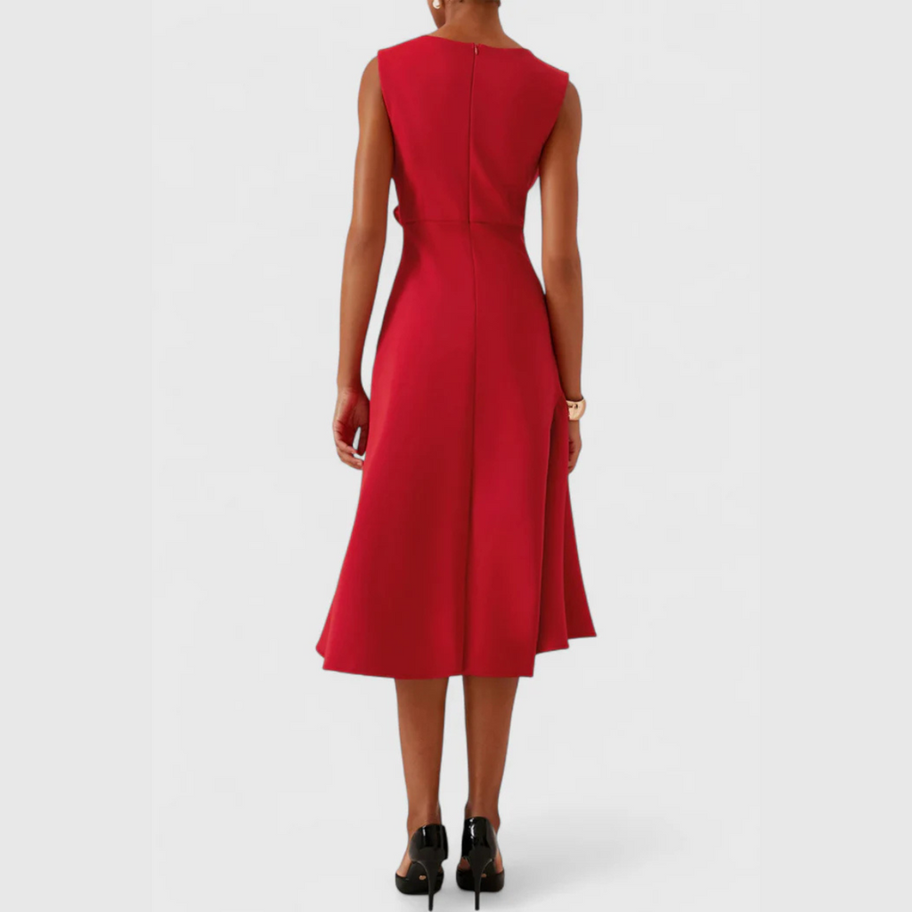 Lena – Women Draped Asymmetric Formal Dress - Image 16