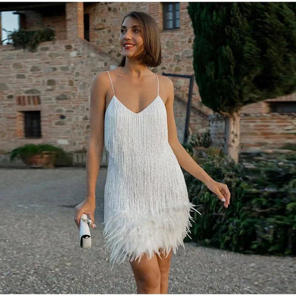 Mila – Women Fringe Detail Evening Dress - Image 2