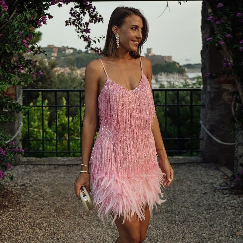 Elvira – Fluffy Fringe Dress for Women - Image 9