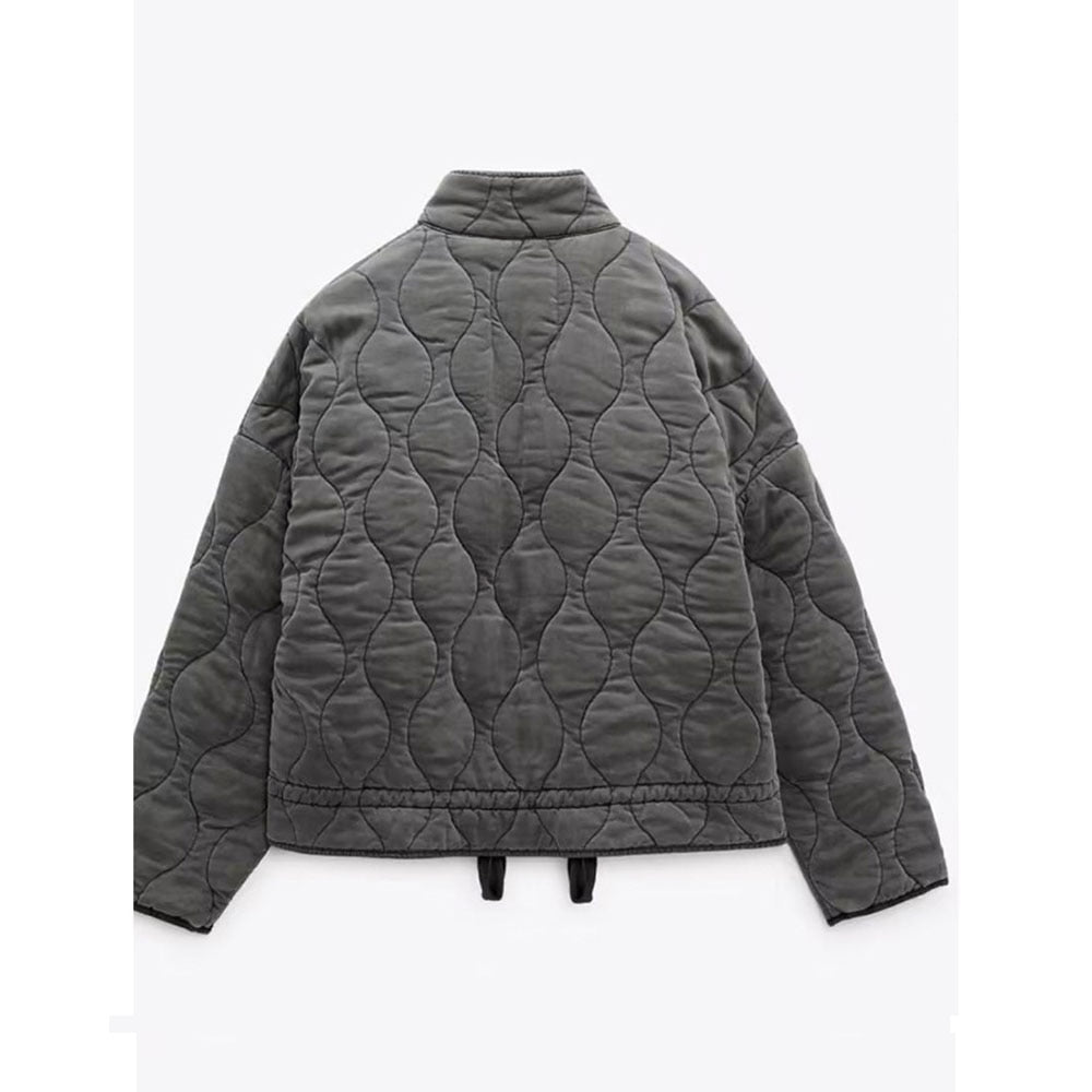 Raven – kurtka damska pikowana oversize z kieszeniami