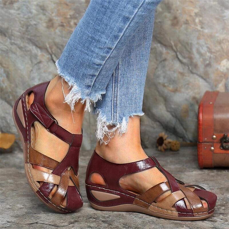 Nina – Women's Vintage Orthopedic Sandals - Image 1