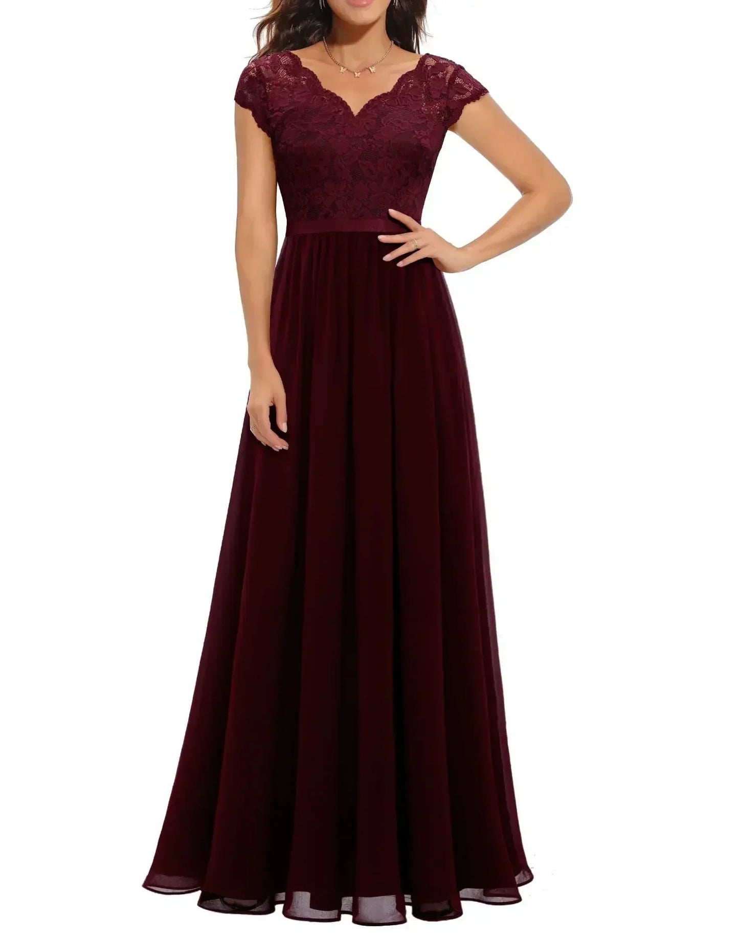 Sandra – Women Elegant Lace Evening Dress - Image 12