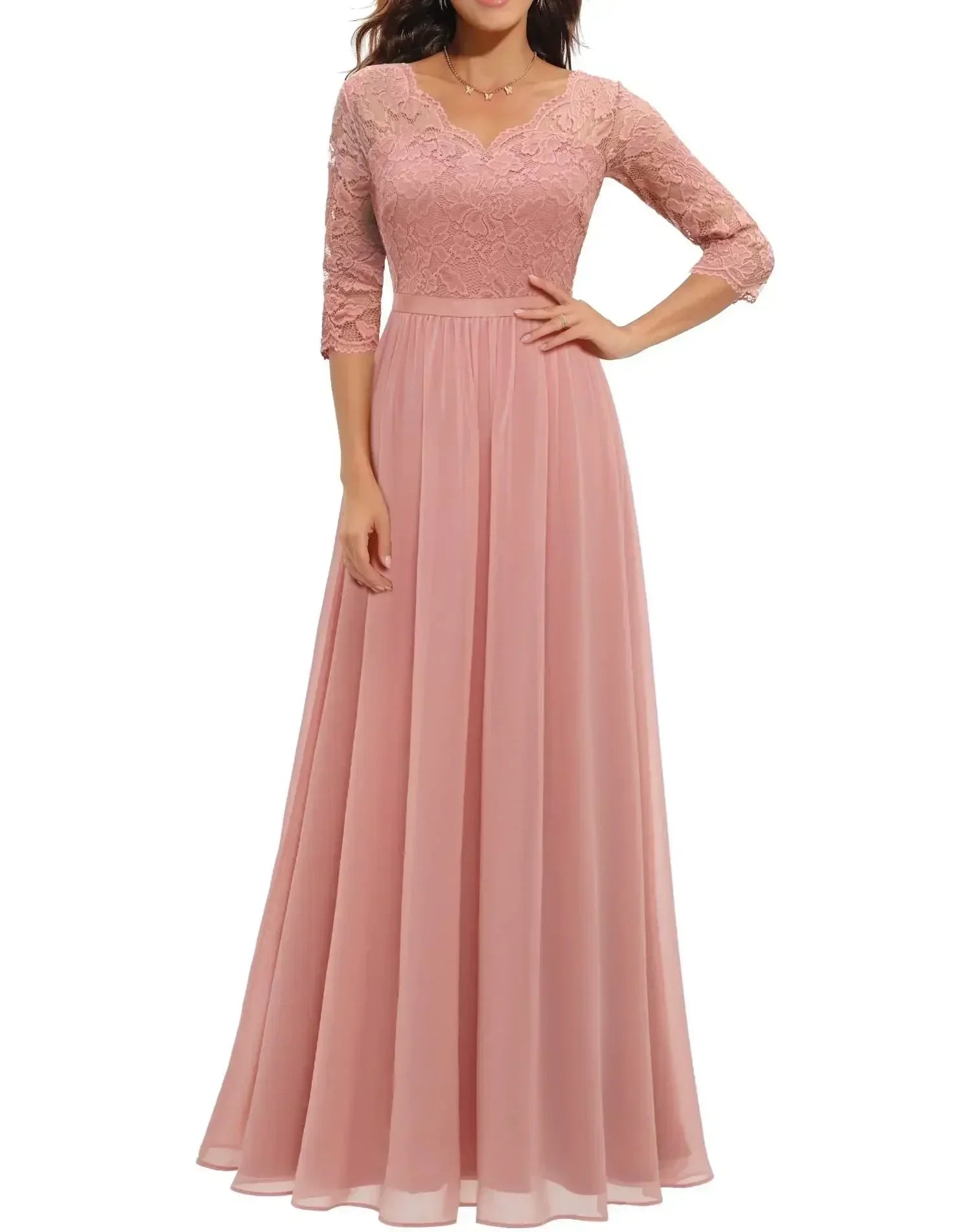 Sandra – Women Elegant Lace Evening Dress - Image 4