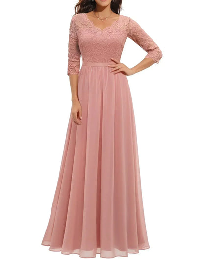 Sandra – Women Elegant Lace Evening Dress - Image 4