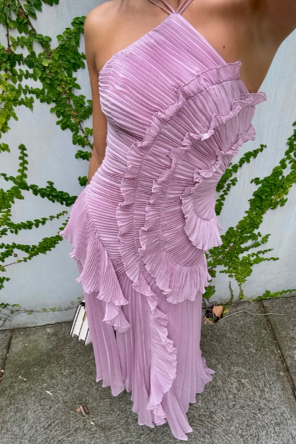 Clara – Women Pleated Ruffle Maxi Dress - Image 2